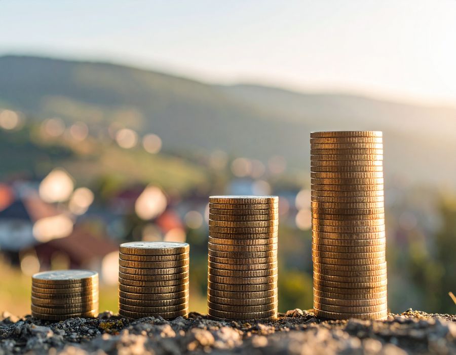 Firefly_mehrere%20Mu%CC%88nzstapel%20nebeneinander%2C%20der%20Ho%CC%88he%20nach%20aufsteigend%2C%20im%20Hintergrund%20la%CC%88ndliche%20200487.jpg?W=900